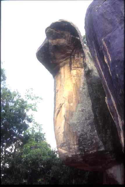 Sigiriya cobra head rock formation
